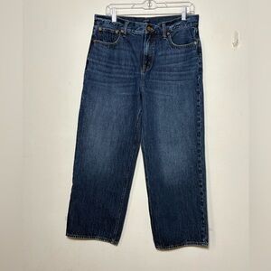 J Crew 90’s Vinatge Baggy Wide Leg Medium Wash Jeans Boho Size 29